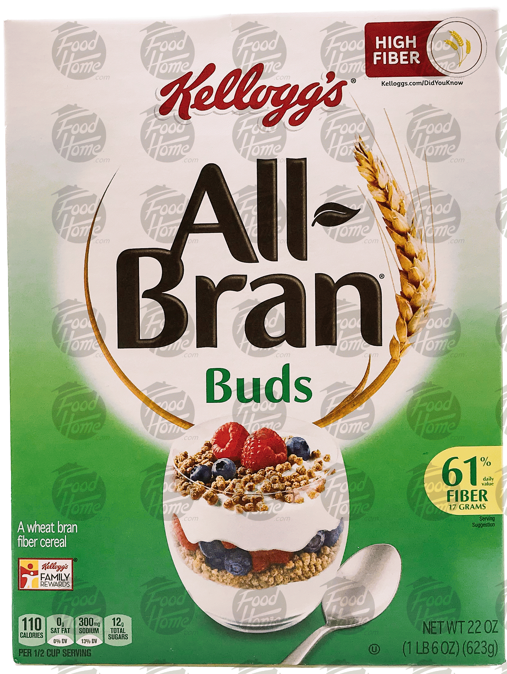 Kellogg's All-Bran Buds wheat bran fiber breakfast cereal Full-Size Picture